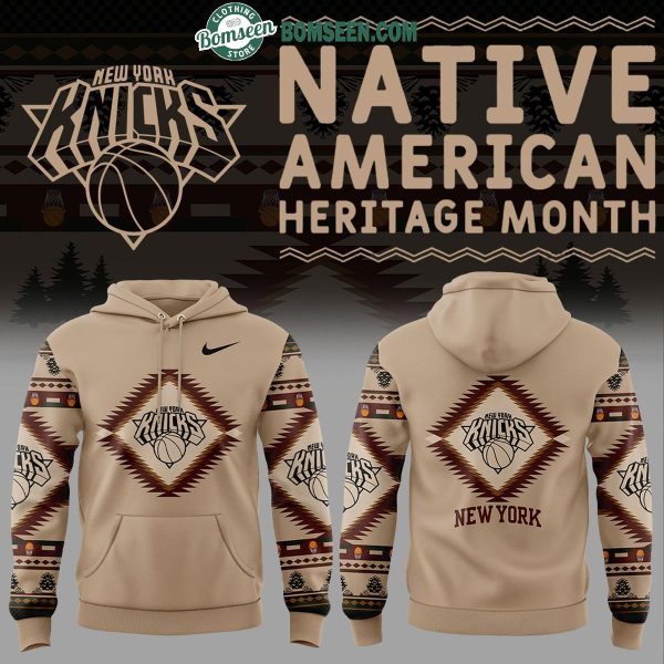 New York Knicks Native American Heritage Traditional Colors Hoodie T-Shirt